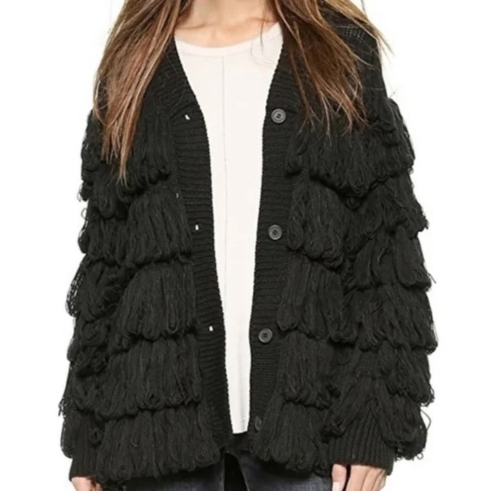 Black Fringe Sweater